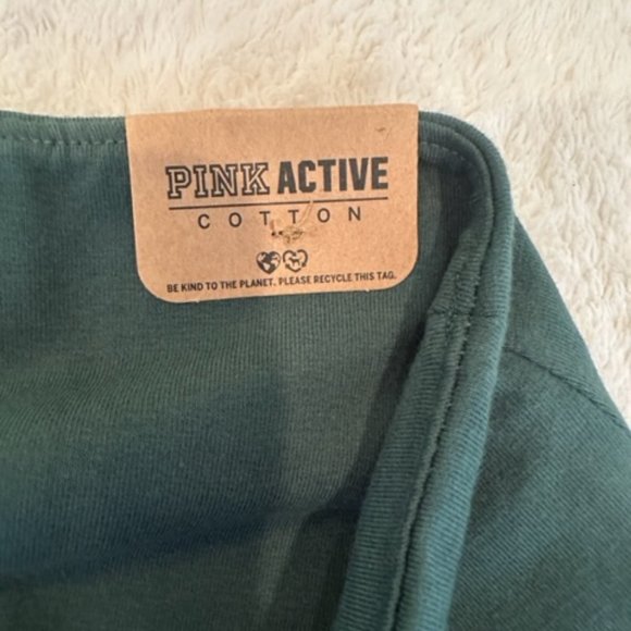 PINK Victoria's Secret XL NWT Satin Green with Gold Stripe - Picture 7 of 10